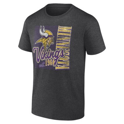 NFL Minnesota Vikings Men's Gray Short Sleeve T-Shirt