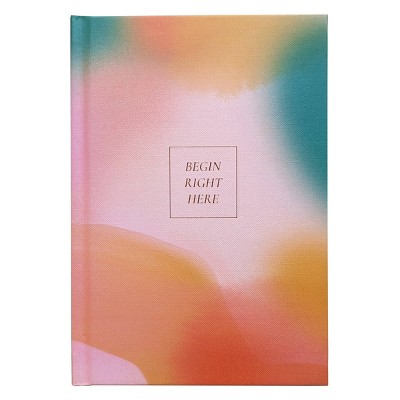 Green Inspired 192pg Ruled Journal 4.25"x5" Hardcover Begin Right Here
