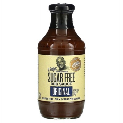 G Hughes Sugar Free BBQ Sauce Original, 18 oz (Pack of 2)