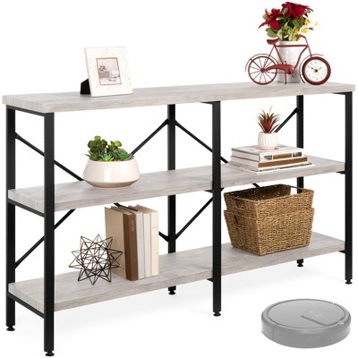 Best Choice Products 55in Rustic 3-Tier Console Table for Living Room, Entry w/ Non-Scratch Feet