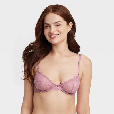 Women's Lace Unlined Demi Bra - Auden™