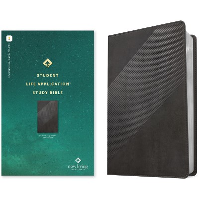 NLT Student Life Application Study Bible, Filament Enabled (Leatherlike, Charcoal Gray Striped, Red Letter) - by  New Living Translation