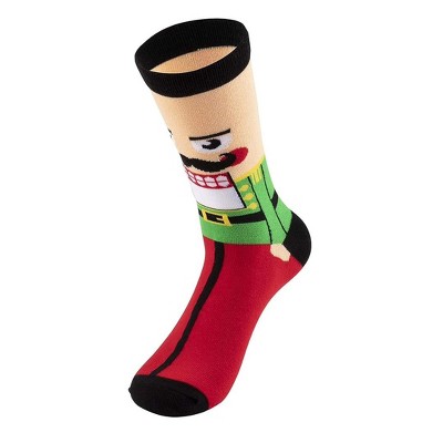 Nutcracker Christmas Crew Socks (Men's Sizes, Adult Large) from the Sock Panda - Great for Christmas Time
