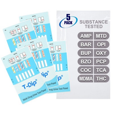 Mintegrity [5pk] 12 Panel Urine Drug Test Card for Home | High Sensitivity Substance Screening Home Detection Urine Dip Card | MT-WDOA-3124