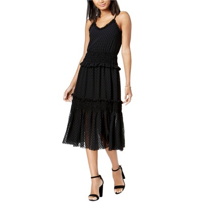 maison Jules Womens Smocked Fit & Flare Dress