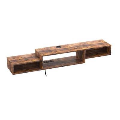 Floating TV Stand for TVs up to 55" - Hausource™:Media Console Shelf with Power Outlet