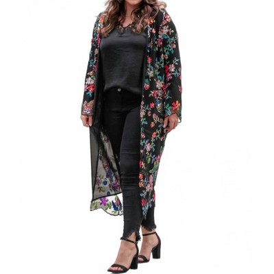 Women's Glamorous Floral Sequin Duster - Jess Lea