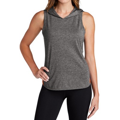 Mafoose Ladies Ultra-Soft with Mesh PosiCharge Tri-Blend Moisture-Wicking Draft Hoodie Tank Top