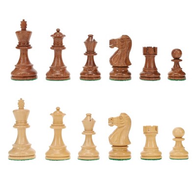 WE Games Wooden Weighted English Chess Pieces 3.66 in King