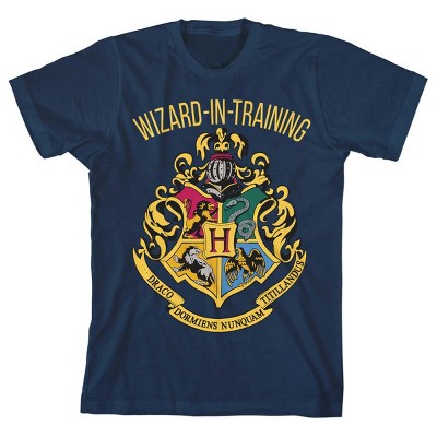 Harry Potter Hogwarts Wizard-in-Training Boy's Navy Blue T-shirt