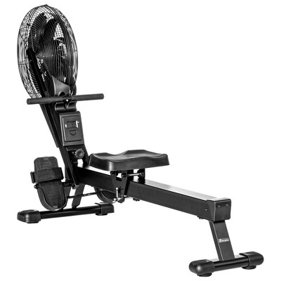 Soozier Air Rowing Machine, Foldable Rower with Digital Monitor & Steel Frame for Gym or Home Use