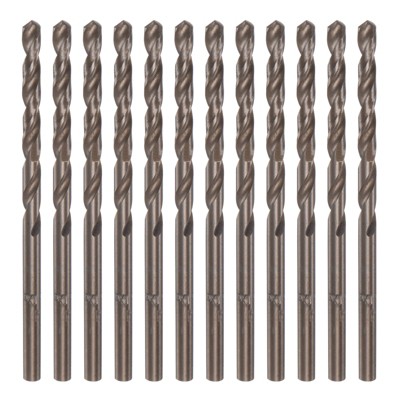 Unique Bargains M35 High Speed Steel Cobalt Straight Jobber Drill Bits 12 Pcs