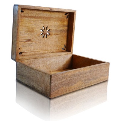 Mela Artisans Serena Handcrafted  Box in Light Burnt Finish - Extra Large