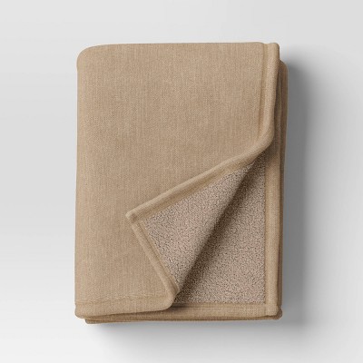 Chenille Throw Blanket with Faux Shearling Reverse - Threshold™