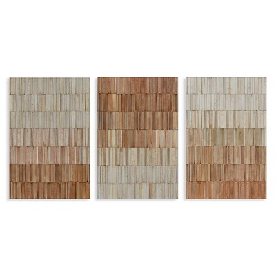 Stupell Industries Tiled Terracotta Walls 3pc Canvas Art Set
