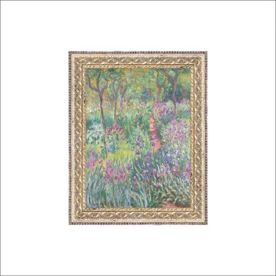 Petal Lane 8"x10" Claude Monet Gardn in Giverny Fancy Framed Wall Art Gold