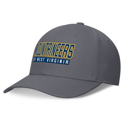 NCAA West Virginia Mountaineers Cotton Twill Snapback Hat: Adjustable Gray Cap