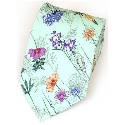 Men's Floral Cotton 3.35 Inch Wide And 58 Inch Long Neckties