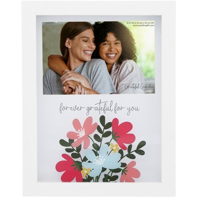 Pavilion Gift Company - Grateful For You  - 7.5" x 9.5" Shadow Box Frame (Holds 6" x 4" Photo) - Single Image Frames