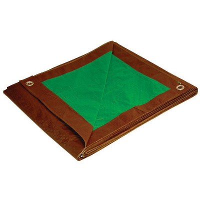 Foremost Dry Top 30 ft. W X 60 ft. L Medium Duty Polyethylene Reversible Tarp Brown/Green