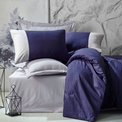 SUSSEXHOME Solid Collection Black Gray Gentleman Duvet Cover Set, Duvet Cover, 1 Duvet Cover, 1 Fitted Sheet and 2 Pillowcases