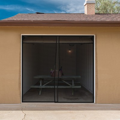 Pure Garden One Car Garage Door Screen – Heavy-Duty Weighted Mesh Curtain with Magnetic Closure for Mosquito, Insect, and Sun Protection