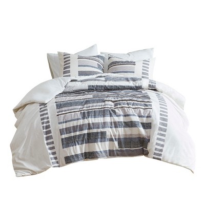 Gracie Mills Oconnor 3 Piece Boho Cotton Printed Duvet Cover Set with Trims