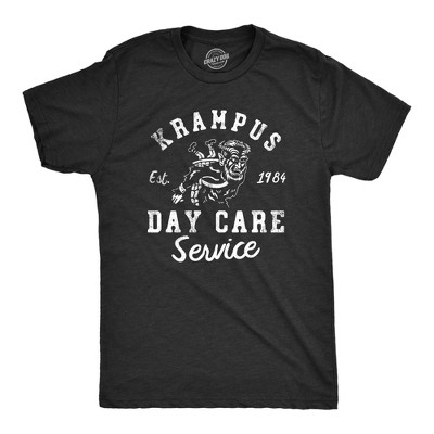 Mens Krampus Day Care Service T Shirt Funny Saint Nicholas Folklore Joke Tee for Guys - Crazy Dog Men's T Shirt With Sarcastic Sayings