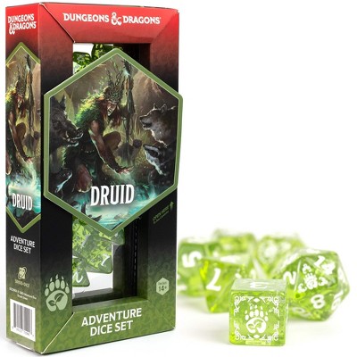 Dungeons & Dragons D&D Adventure Dice: Druid - Green, 15pc RPG Die Set