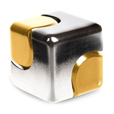 Bopster Fidget Spinner Cube | Silver & Gold