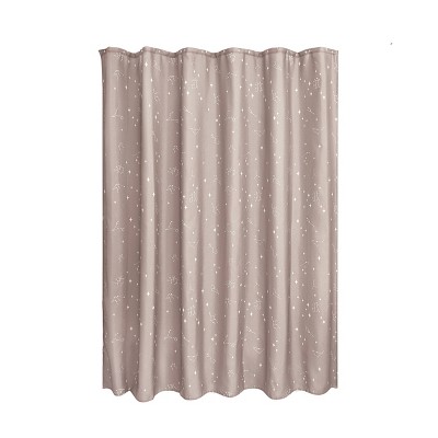 iDESIGN 72"x72" Constellation Shower Curtain: Woven Polyester, Machine Washable, Buttonhole Top