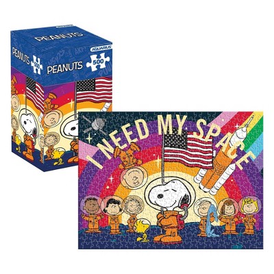 Aquarius Puzzles Peanuts Snoopy in Space 500 Piece Jigsaw Puzzle (Vertical Box)