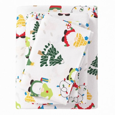 100% Cotton Christmas Flannel Sheet Set - Great Bay Home