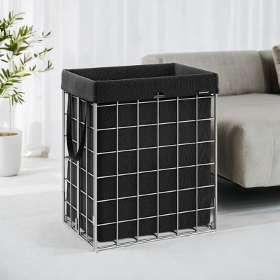 Laundry Hamper, 23.8 Gal. (90L) Laundry Basket, Collapsible Clothes Hamper, Removable and Washable Liner for Bedroom Bathroom