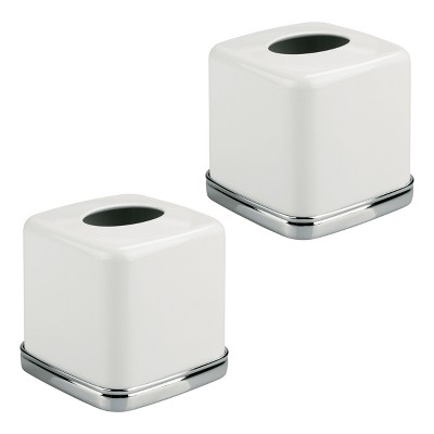iDesign Square Tissue Box Cover for Bathroom