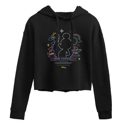 Women's - Disney - Mickey Mouse Cropped Graphic Hoodie