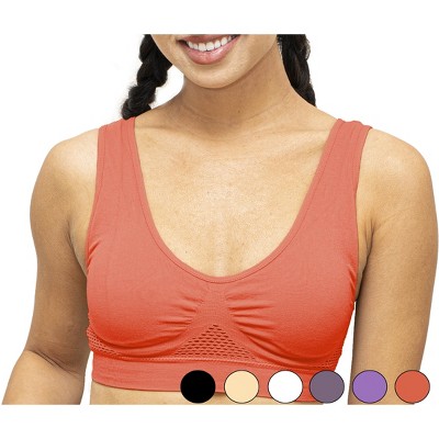 5 Star Super Deals Seamless Support Wireless Comfort Bra - Breathable Mesh Design, Anti-Chafing, Removable Pads, Sports Freedom Bra