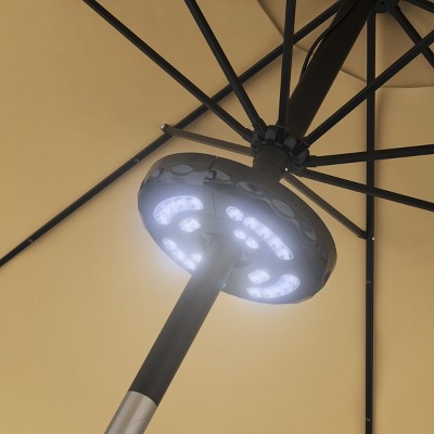 Nature Spring Rechargeable Patio Umbrella Light - Black