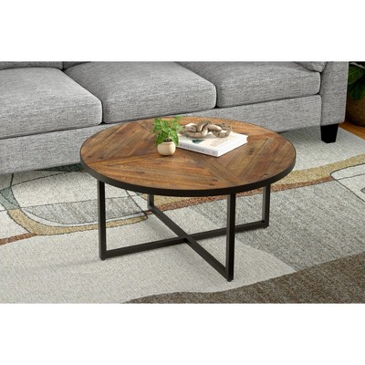 Brown Round Coffee Table