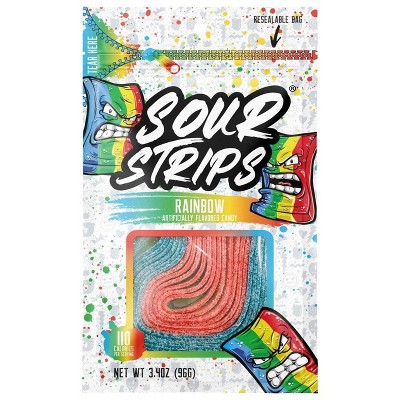 Sour Strips Rainbow Candy - 3.4 oz