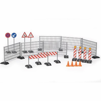 Bruder Construction Set with Railings, Site Signs and Pylons