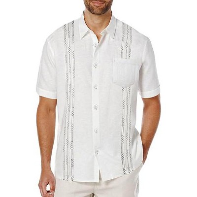 COOFANDY Mens Cuban Guayabera Shirt Short Sleeve Linen Button Down Shirts Casual Summer Beach Tops S-XXXL