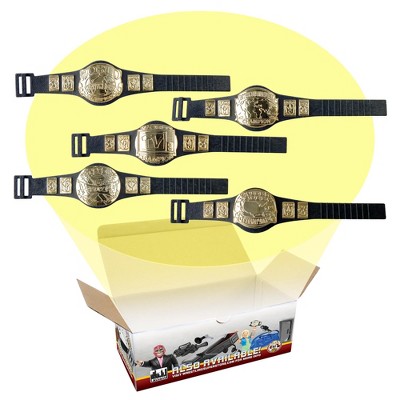 Set of 5 Wrestling Figure Championship Belts For WWE & AEW Wrestling Action Figures