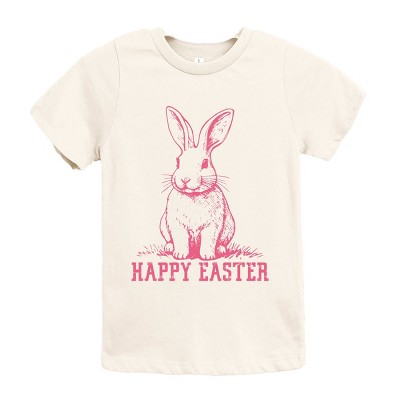 The Juniper Shop Happy Easter Bunny Outline Youth Short Sleeve Tee