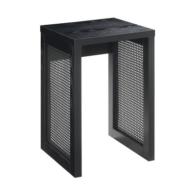 Breighton Home Northfield Weave End Table in Black/Black