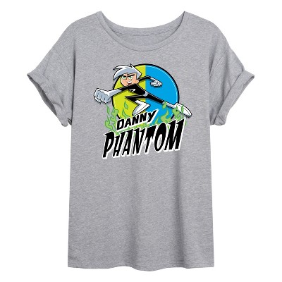 Women's - Danny Phantom - Danny Badge Oversized Graphic T-Shirt