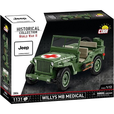 COBI Historical Collection WWII JEEP Willys MB, Medical 1:12 Scale Vehicle