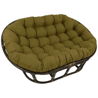Blazing Needles, 65-inch by 48-inch Solid Outdoor Spun Polyester Double Papasan Cushion