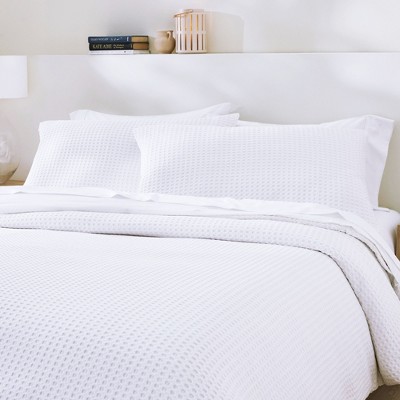 3 Piece Duvet Cover Set - 400 Thread Count 100% Cotton Sateen - Button Closure, Corner Ties by California Design Den