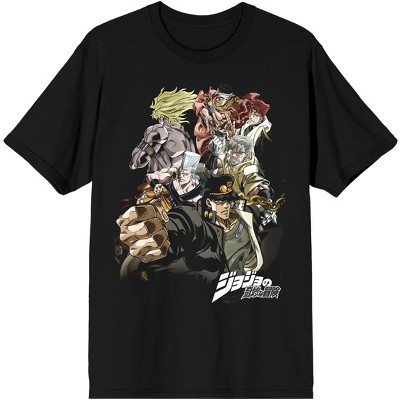 Jojo's Bizarre Adventure Character Art Men's Black T-shirt